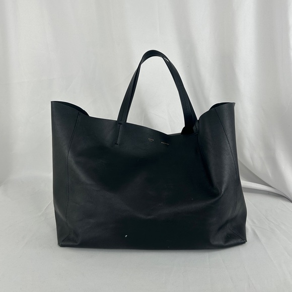 Celine Black Horizontal Cabas Lambskin Tote - Picture 1 of 7